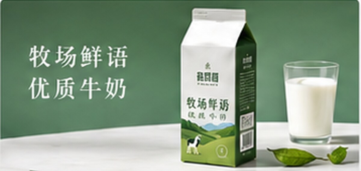 牧场鲜语牛奶包装设计
